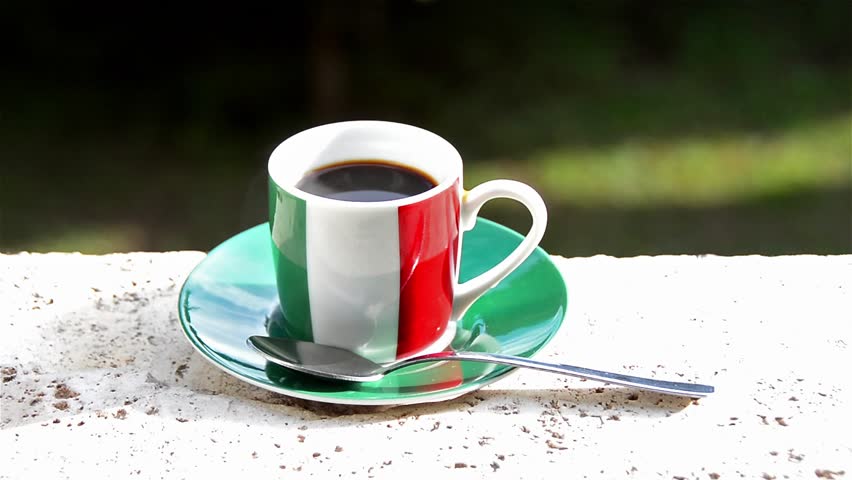 Italian Coffee  Cup  with Italian Stock Footage Video 100 