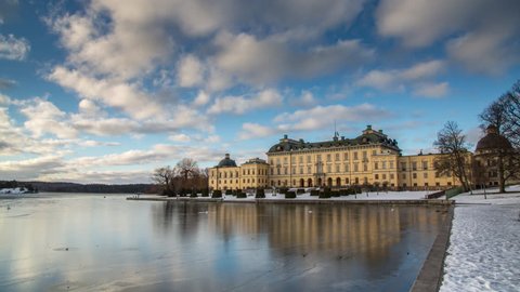 Drottningholm Palace, one of the major tourist attractions in Sweden, located outside of Stockholm. This is where the King and Queen live.