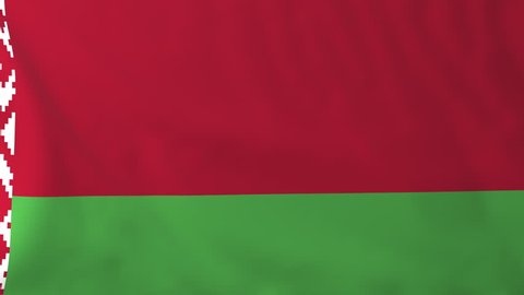 Flag of Belarus, slow motion waving. Rendered using official design and colors. Highly detailed fabric texture. Seamless loop in full 4K resolution. ProRes 422 codec.