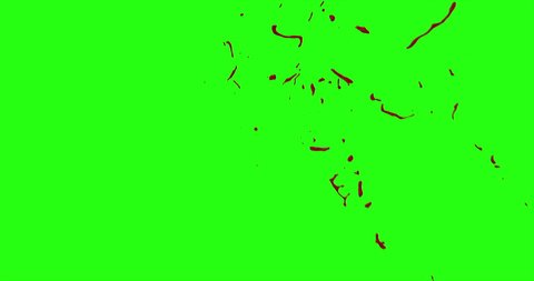 4k Blood Burst Motion Blur (Green Screen) 78