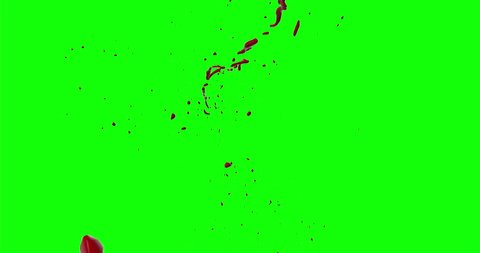 4k Blood Burst Slow Motion (Green Screen) 123