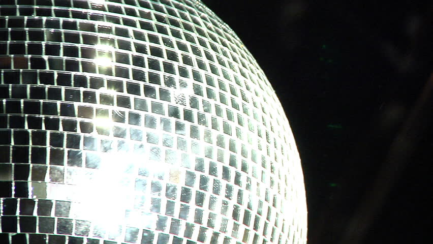 A rotating disco ball.
