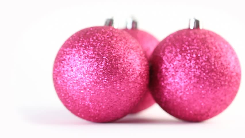 pink christmas balls