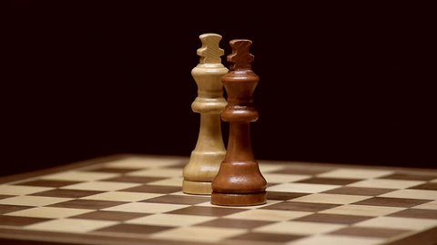 Two Chess Kings Are On Chessboard Stock Photo - Download Image Now