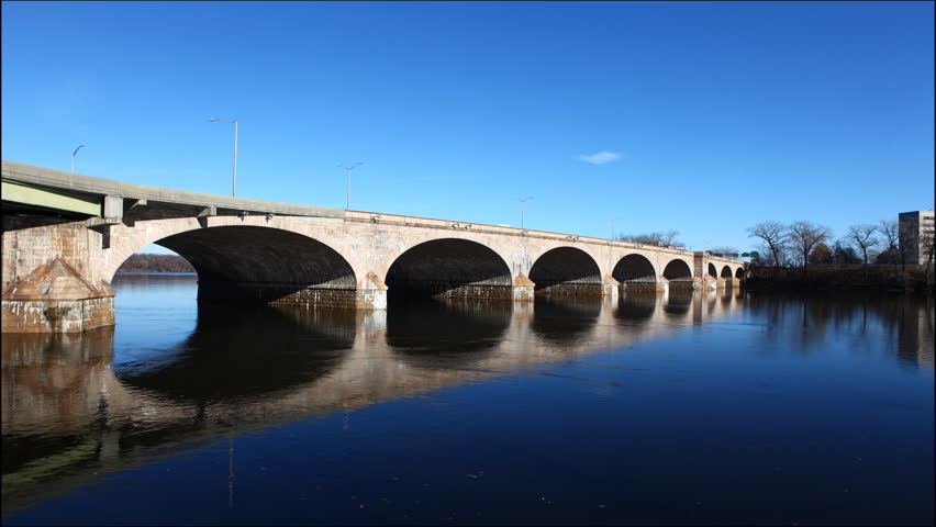 Timelapse of the Bulkeley Bridge in Hartford Connecticut
