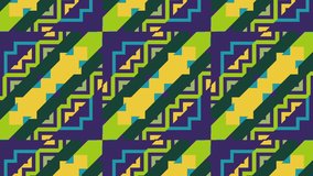 Seamless moving tribal ethnic pattern of geometric shapes and zig-zag snakes forms in kaleidoscope for music video background, broadcast, photo slideshows, african and south movies, fashion shows - Powered by Shutterstock - Get 15% off with code: PIKWIZARD15