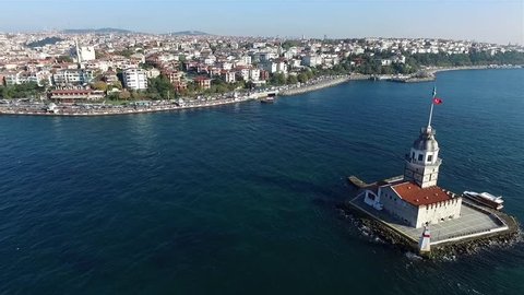 Aerial view of Maiden Tower Istanbul - Turkey