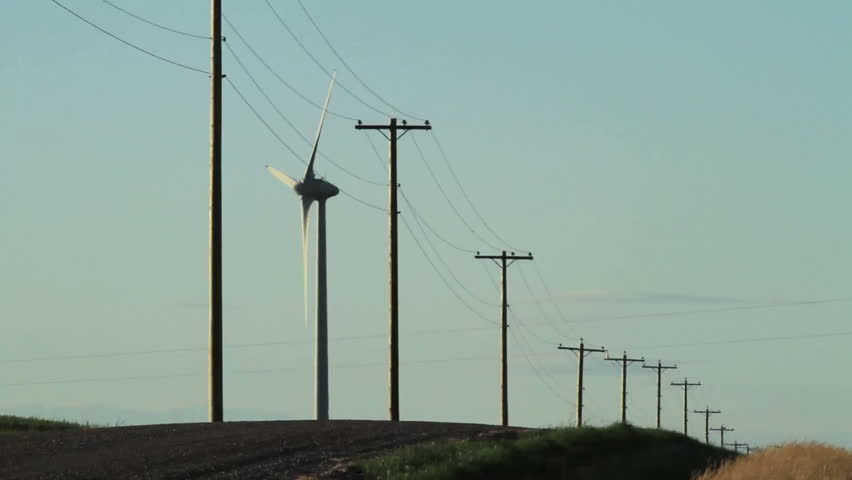 Wind turbines and electrical power lines