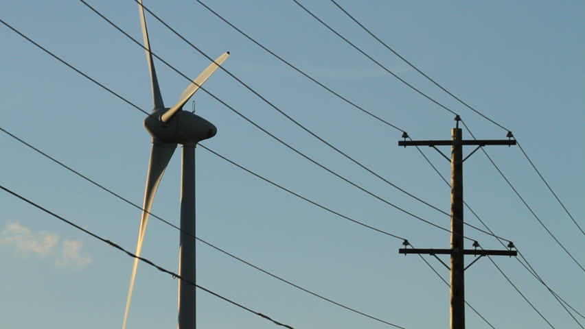 Wind turbines and electrical power lines