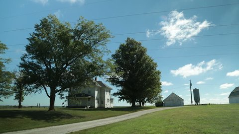 Farmhouse on a beautiful day in Iowa