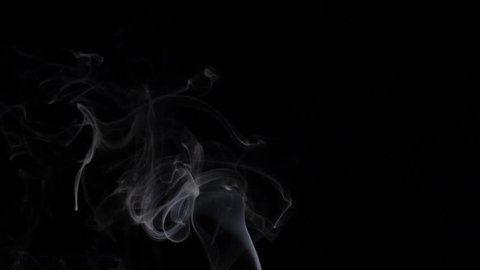 white smoke rising through screen, 180fps slow motion