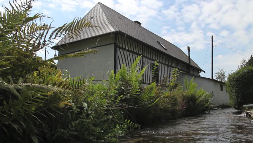 River in a french backyard