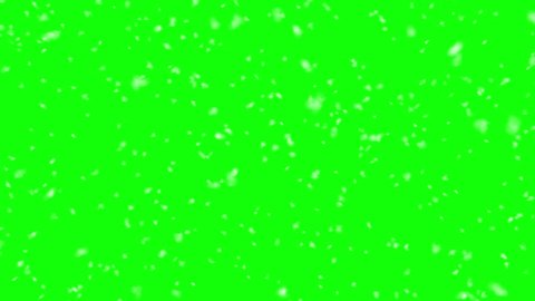 Realistic Snow Falling Front Green Screen Stock Footage Video (100% ...