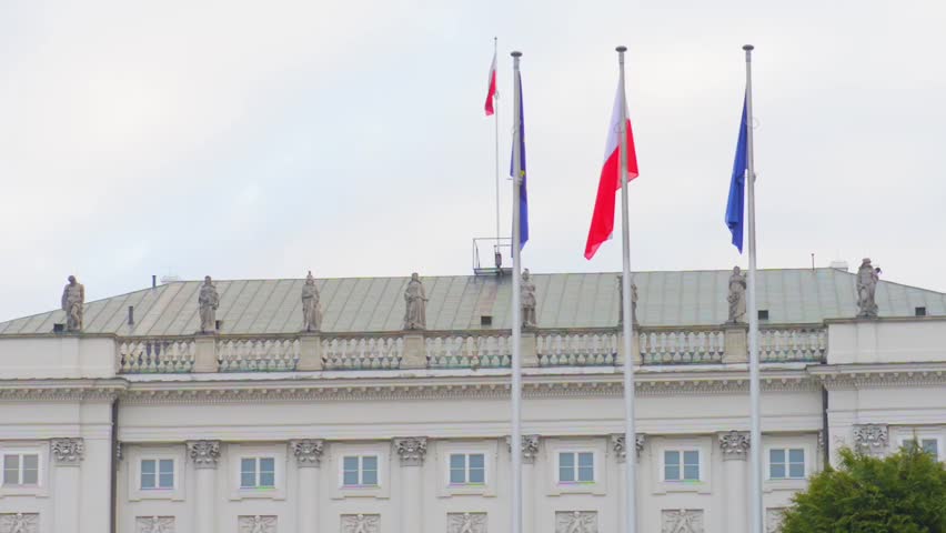 Presidential Palace in Warsaw, Poland, is the elegant classicist latest version of a building that has stood on the Krakowskie Przedmiescie site since 1643.