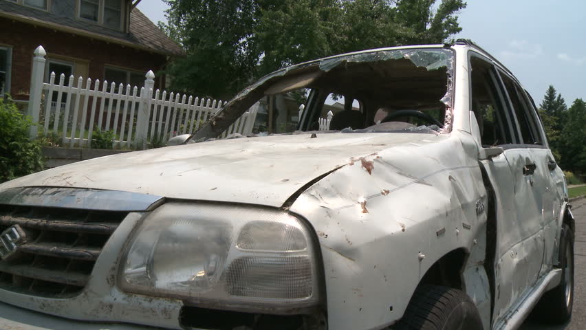 Tornado Devastation, Damaged Car v.01