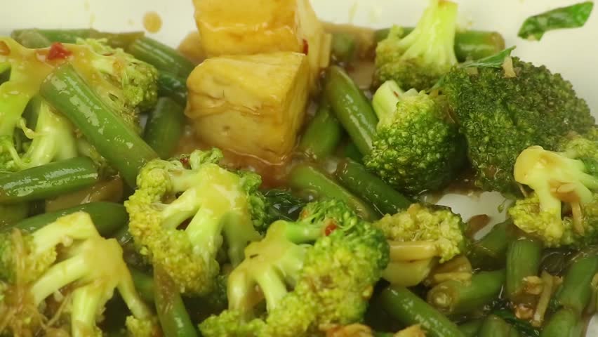 Vegetables stewed in a pan