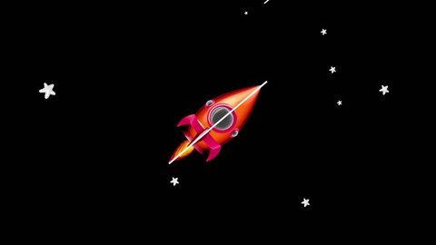 Cartoon Space Rocket Animation Include Alpha Matte and Seamless Loop. You Can Use Whatever You Want As a Background.
