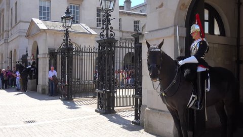 LONDON, ENGLAND - CIRCA 2015 - The mounted guards of London, England.