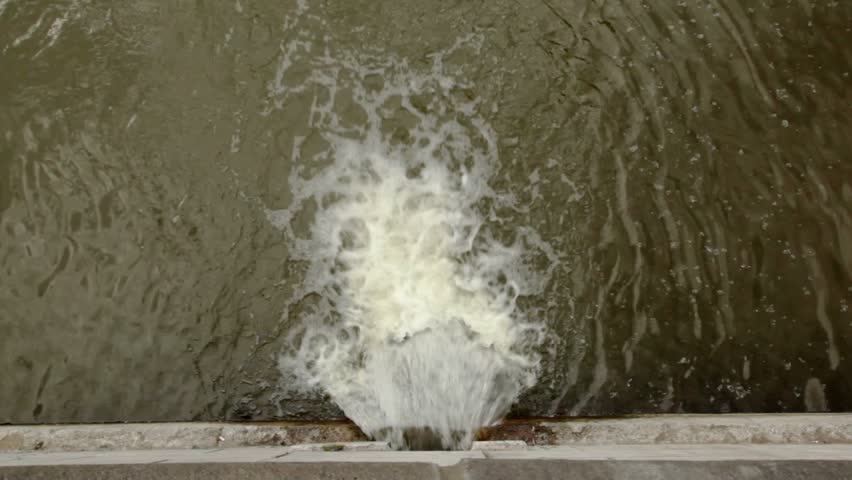 water flow pouring out hole stone Stock Footage Video (100% Royalty ...