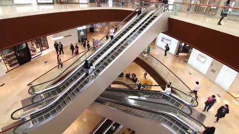 GUANGZHOU,CHINA - NOV 26:The Shopper in TaiKoo Hui  shopping centre on Nov 26, 2015 in Guangzhou. This is a large shopping center in Guangzhou.