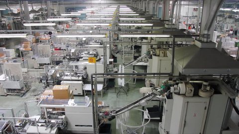 Stocking factory, production and packaging
