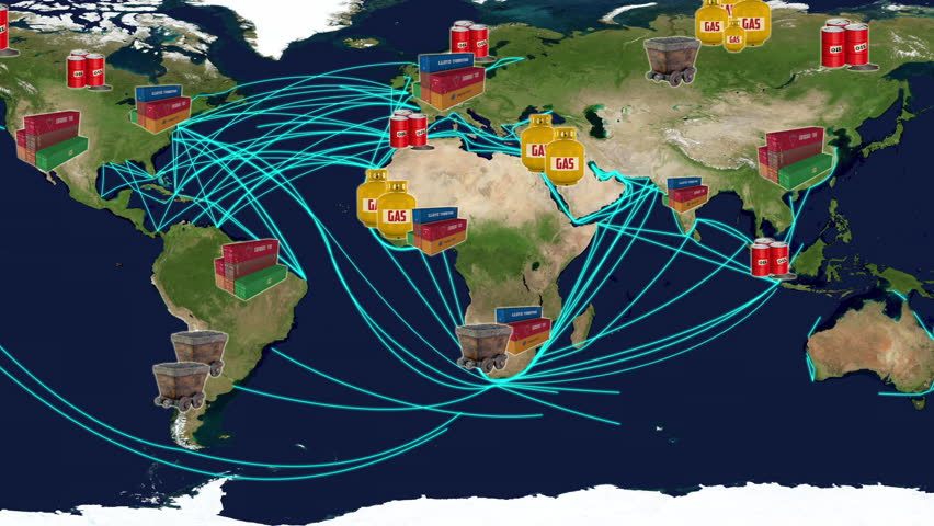 World Trade Global Shipping Routes Container Stock Footage Video 100 