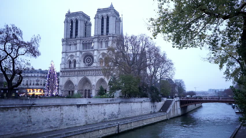 Famous Notre Dame cathedral in Paris