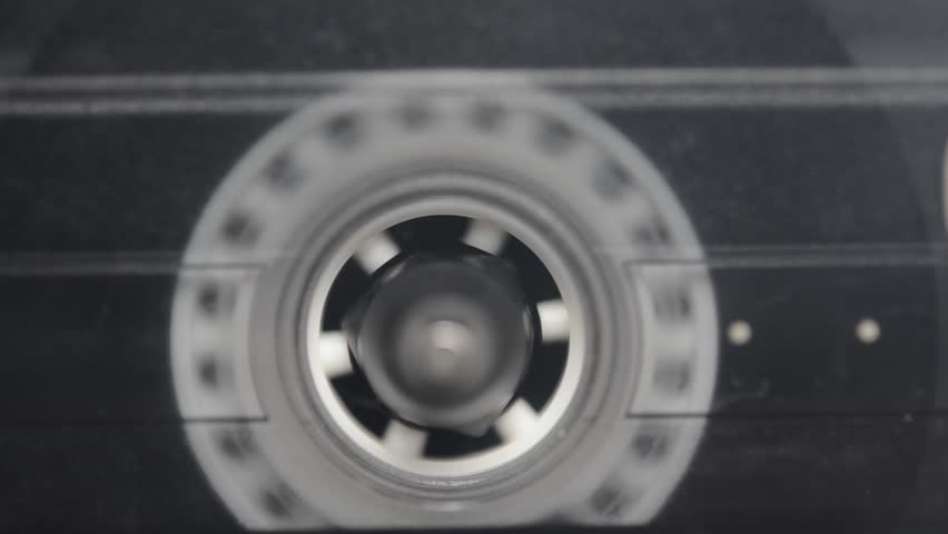 Audio cassette in cassette deck Royalty-Free Stock Footage #1312414