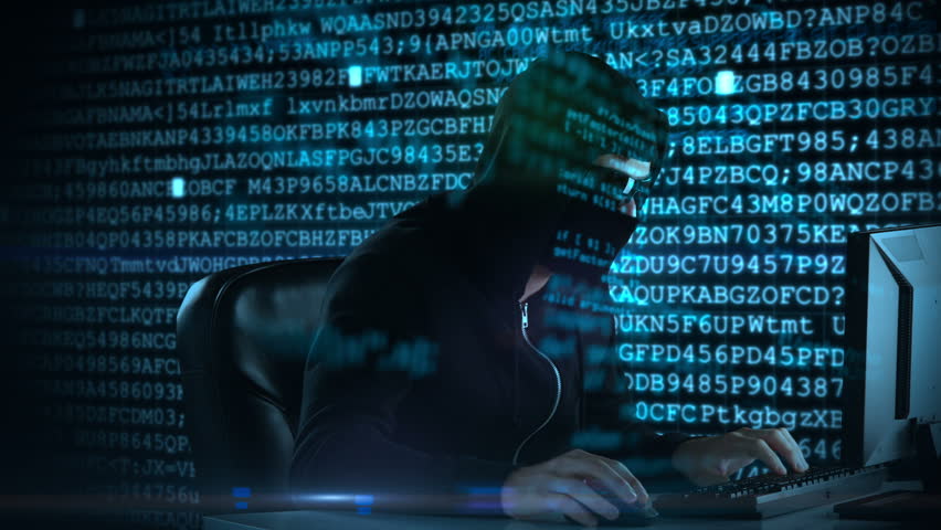 Composite Video of Hacker Using Stock Footage Video (100% Royalty-free