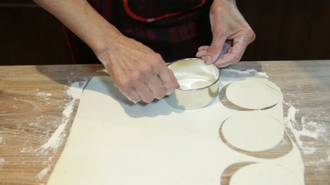 Preparing homemade donuts