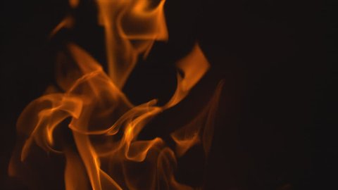 FLAMES SLOW MOTION MACRO - gorgeous closeup of flames burning on a black background shot on a phantom flex 4k at 1000 frames per second