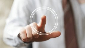 Businessman touch button interface map online - Powered by Shutterstock - Get 15% off with code: PIKWIZARD15