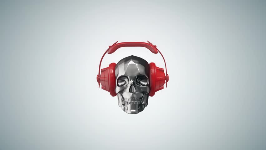 headphones with a skull on them