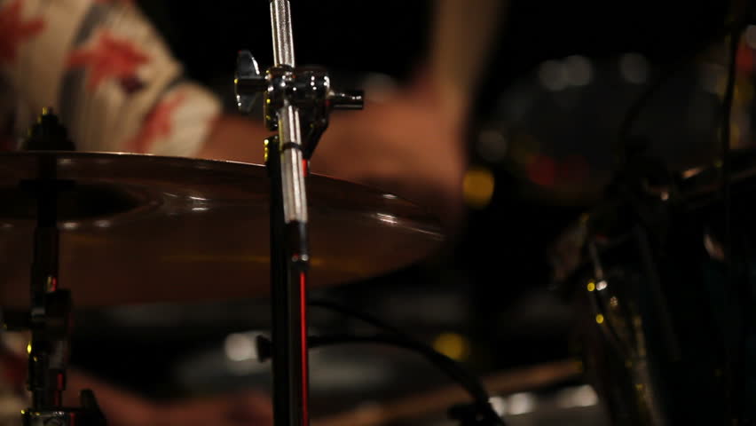 Close up of drums during a sound check