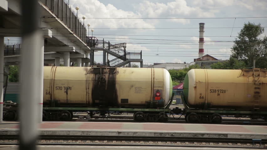 Passing freight train.