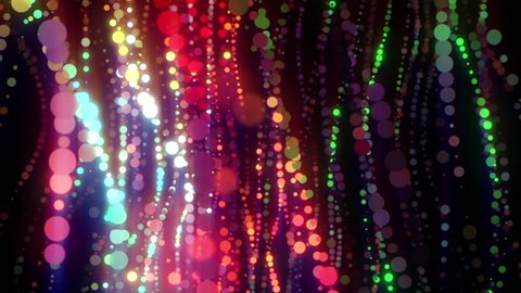 Disco LED lights colorful particles seamless background for music videos, holiday events, christmas and new year slide shows, night clubs, stage design, mix, openers, awards, concert, videodecorations