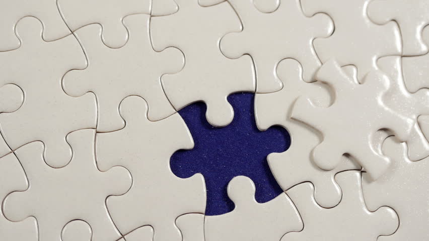 Jigsaw Puzzle. Puzzle Piece Background. Stock Footage Video (100%