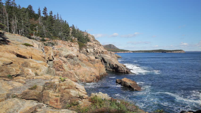 Locked down view of Acadia National Park