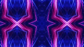 Kaleidoscope Disco Dance Lights Background, Loop, 4k

