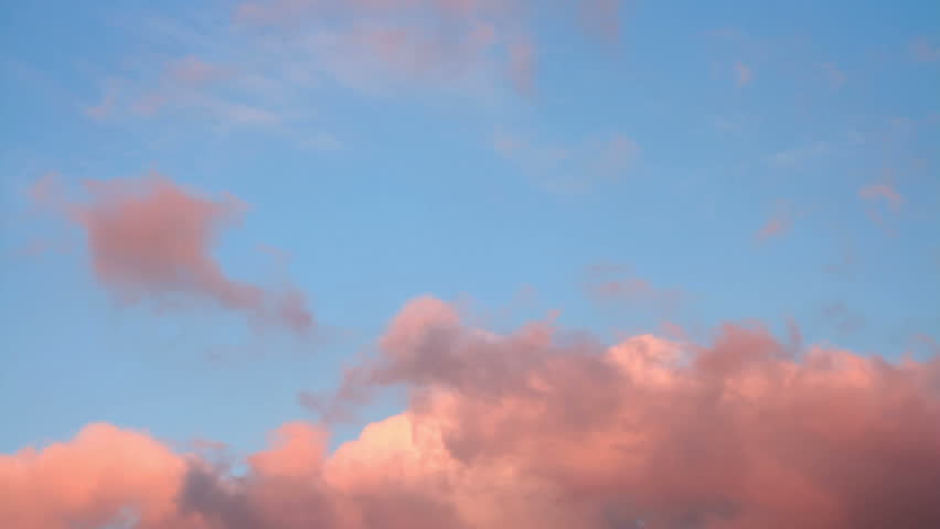 Pink clouds, Short time lapse motion 