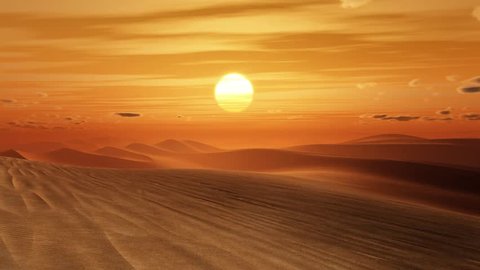 orange desert sunset