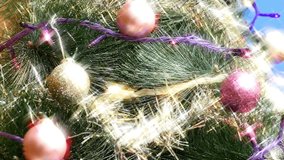New Year's and Christmas lights, Christmas Tree, Video clip