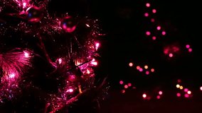 New Year's and Christmas lights, Christmas Decoration, Video clip