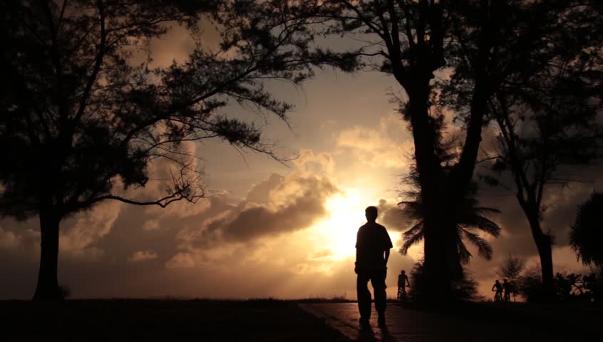 In light of morning exercise bike.