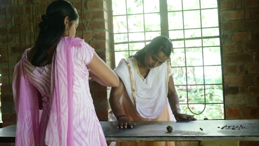 Indian Sisters Making Handmade Clay Jewellery Together