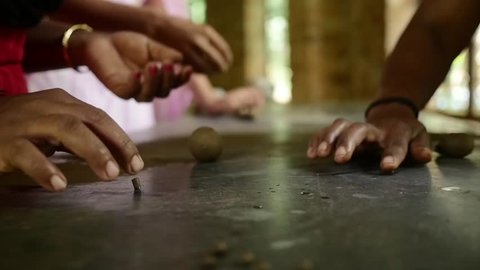 Indian Handmade Clay Jewellery Hands in Slow Motion