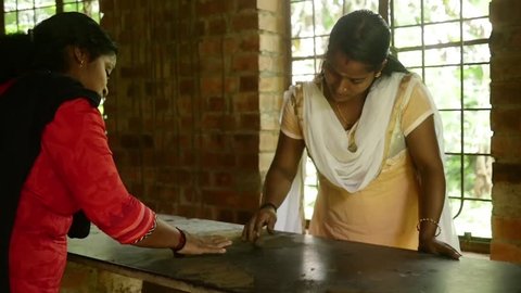 Indian Sisters Making Jewellery in Slow Motion