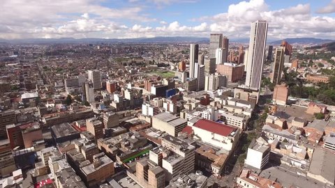 Bogota - Colombia  aerial view downtown 