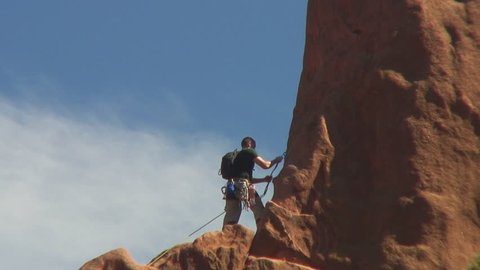 Rock climbing in Garden of the Gods, Colorado Springs