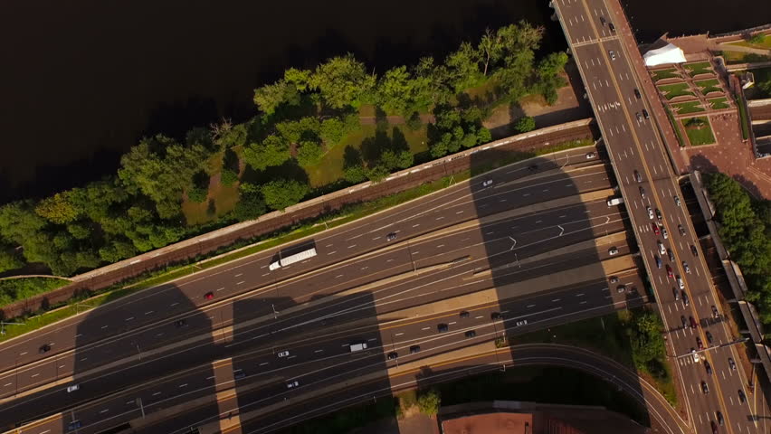 Hartford Aerial v3 Flying low over downtown and panning up.